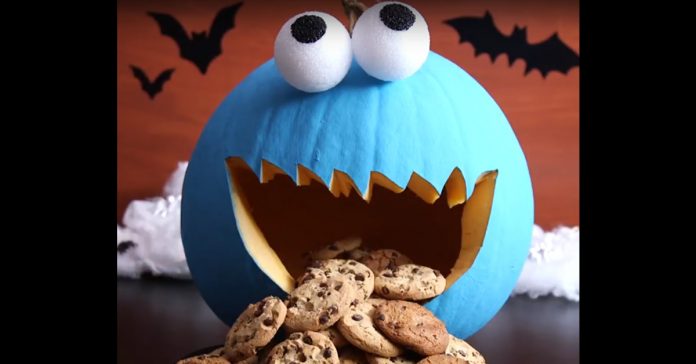 cookie monster pumpkin