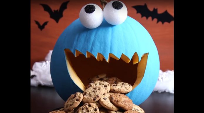 cookie monster pumpkin