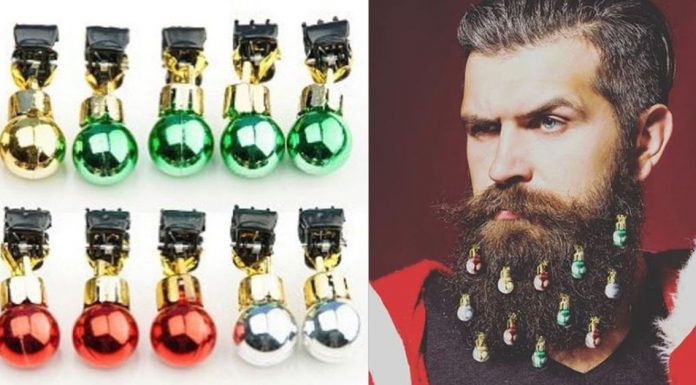 christmas beard ornaments