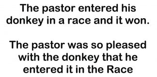pastor and his donkey joke
