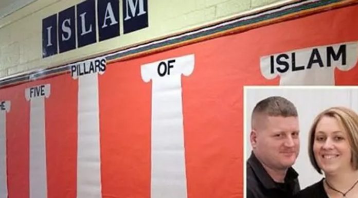 marine sues school islam