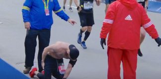 soldier vet drags himself finish line