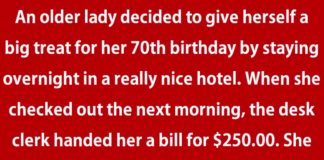 hotel argues with old woman